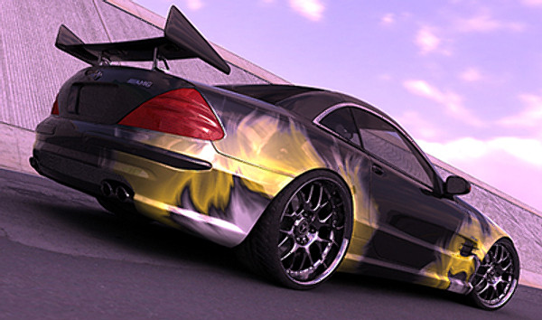maya mercedes coupe sl - Mercedes sl65 special coupe... by mickyboys